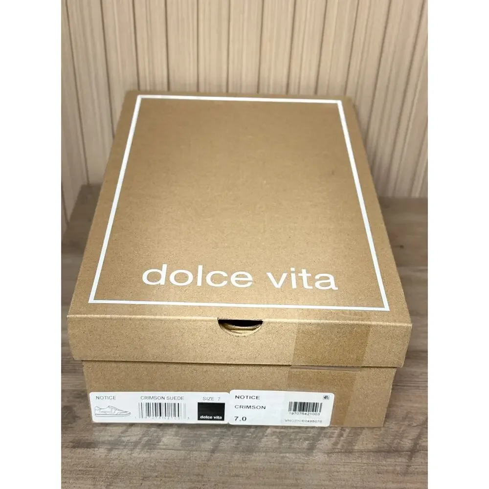 Dolce Vita Notice Sneakers Crimson Suede Women's Size 7